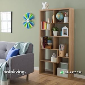 Rak Buku Kabinet Jati Minimalis nataliving furniture
