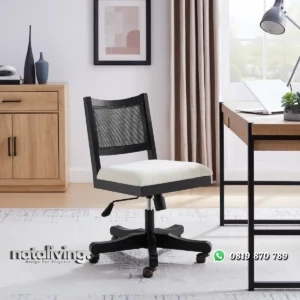 Donner Kursi Kerja Kantor Rotan Kayu Jati Solid nataliving furniture