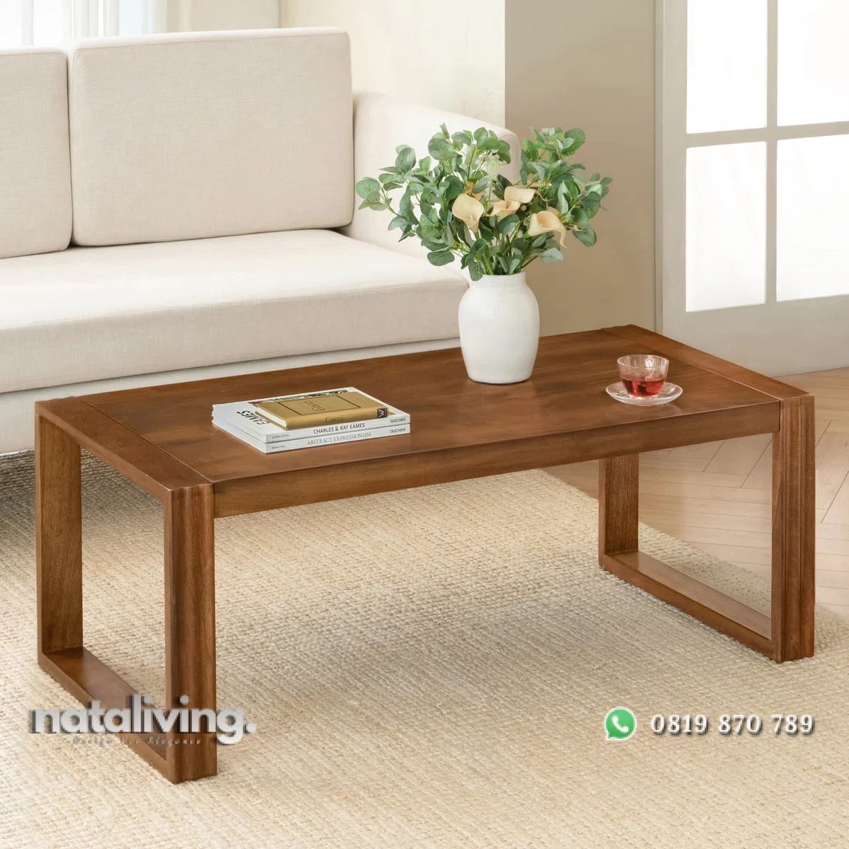 Douglas Meja Tamu Finishing Walnut Minimalis Modern nataliving furniture 1 Douglas Meja Tamu Finishing Walnut Minimalis Modern nataliving furniture 1