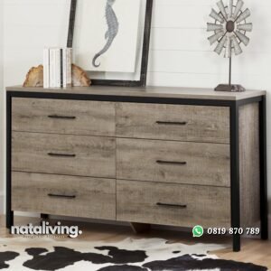 Drawer 6 Laci Bolgoso Kayu Mindi nataliving furniture