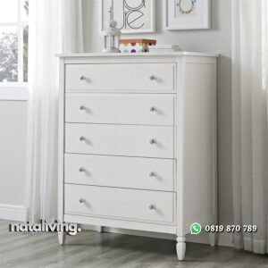 Drawer Lemari Laci Cat Duco Putih nataliving furniture