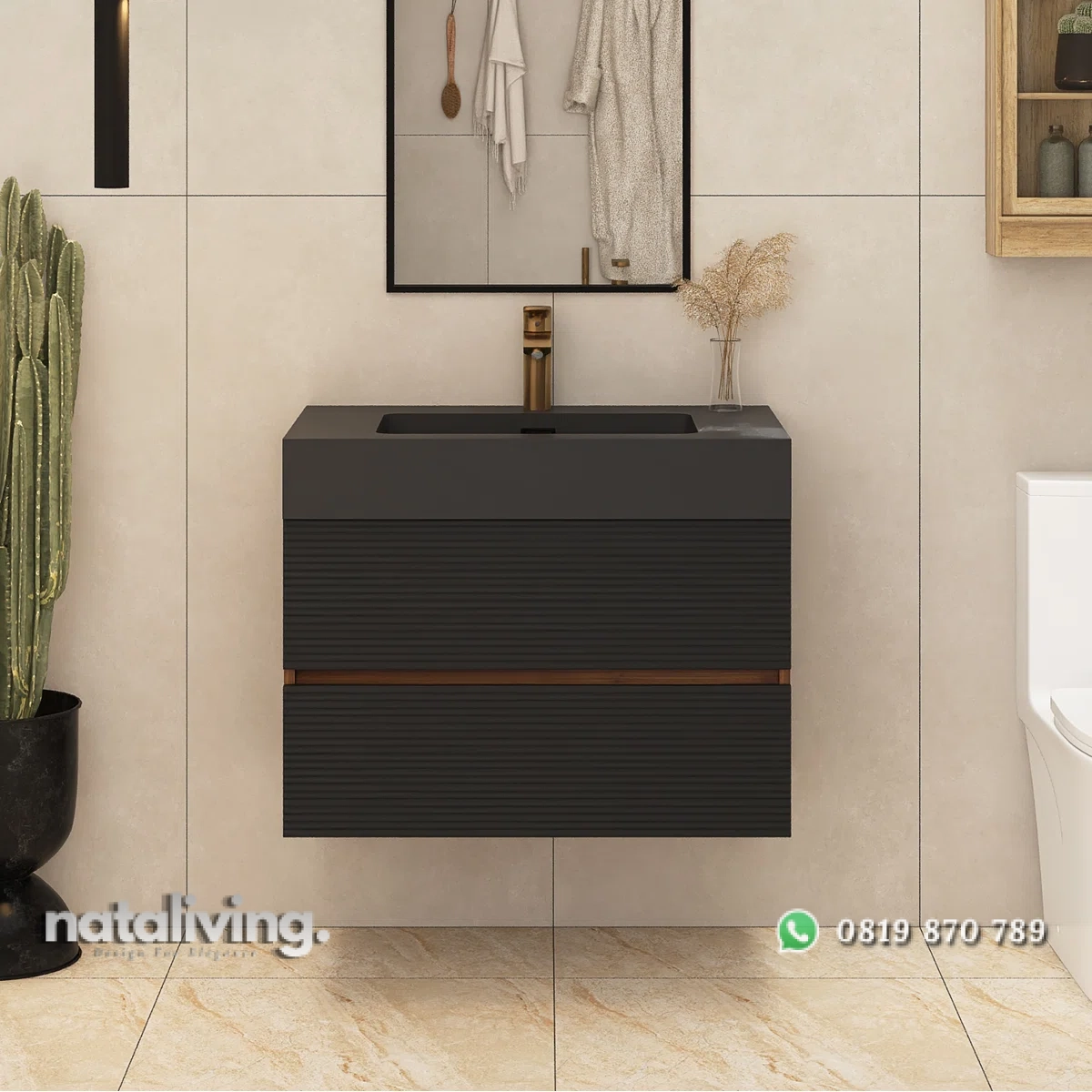 ELENDRA Wastafel Kabinet Laci Gantung Minimalis nataliving furniture 1 ELENDRA Wastafel Kabinet Laci Gantung Minimalis nataliving furniture 1