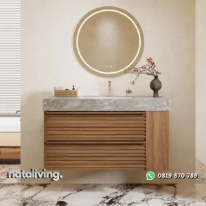 FANZO Wastafel Cabinet Serbaguna Kayu Jati Minimalis nataliving furniture