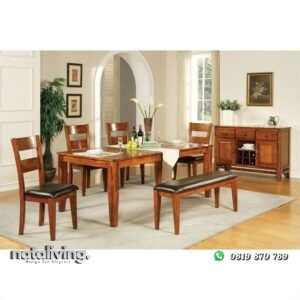 Full Set Meja Makan Lengkap nataliving furniture