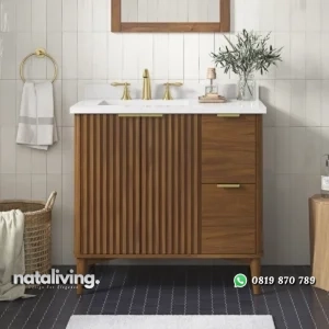 GABI Wastafel Kabinet 2 Pintu Laci Kayu Jati Minimalis nataliving furniture