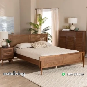 Giguere Ranjang Tidur Model Rotan Sintetis Kayu Jati nataliving furniture