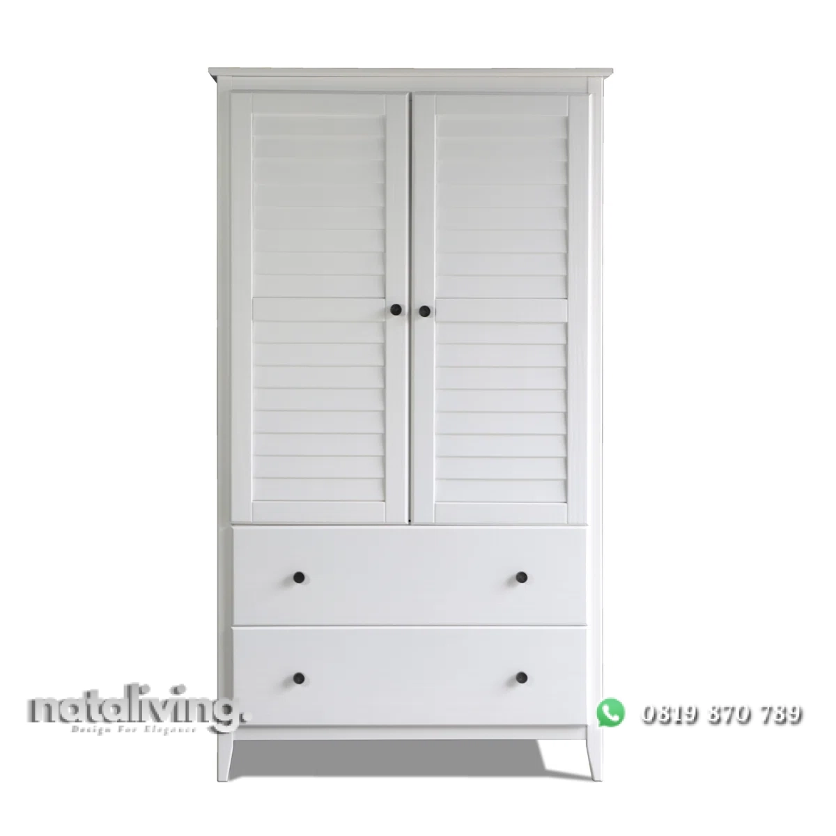 Grianny Lemari Pakaian 2 Pintu Cat Duco Minimalis nataliving furniture 2 Grianny Lemari Pakaian 2 Pintu Cat Duco Minimalis nataliving furniture 2