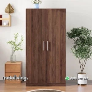 Hiakku Lemari Pakaian 2 Pintu Plywood Tacosheet Minimalis nataliving furniture