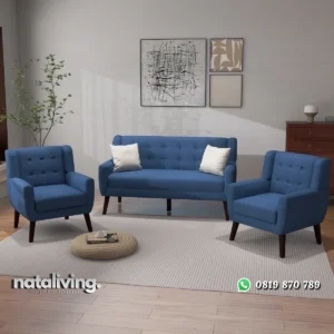 Jaqueze Set Sofa Tamu Minimalis Modern Kain Canvas nataliving furniture