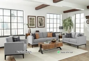 Jareddy Set Sofa Tamu Minimalis Modern Kain Canvas nataliving furniture