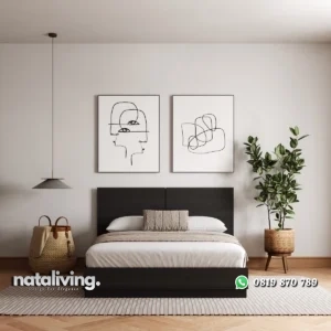 Jodeen Tempat Tidur Kayu Jati Minimalis Modern nataliving furniture