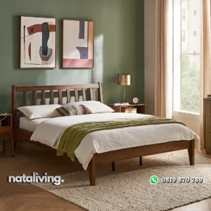 Joseph Tempat Tidur Kayu Jati Minimalis Modern nataliving furniture