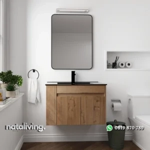 KALIA Wastafel Kabinet Kayu Jati Minimalis Modern Terbaru nataliving furniture