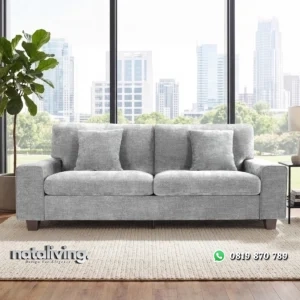 Karlita Sofa Tamu 3 Seater Minimalis Kain Canvas Modern nataliving furniture