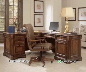 Kursi Kerja Kantor Executive Klasik Kayu Minimalis Modern nataliving furniture