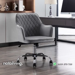 Kursi Kerja Kantor Minimalis Modern Kain Beludru nataliving furniture