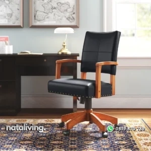 Kursi Kerja Staff Kantor Kayu Jati Minimalis nataliving furniture