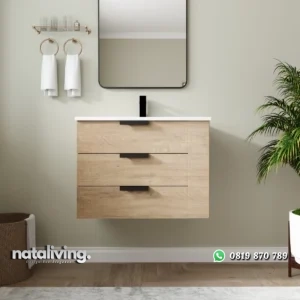 LANA Wastafel Kabinet Minimalis Modern Kayu Jati nataliving furniture