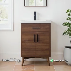 LENNA Wastafel Cabinet Retro Kayu Jati Minimalis nataliving furniture