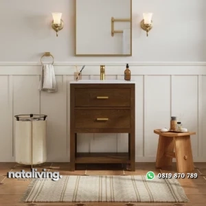LEXI Wastafel Kabinet Kayu Jati Minimalis Modern nataliving furniture