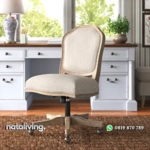 Laurel Kursi Kerja Rustic Kayu Jati Solid Desain Klasik nataliving furniture