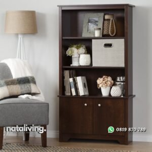 Lemari Buku Kayu Jati Jepara nataliving furniture