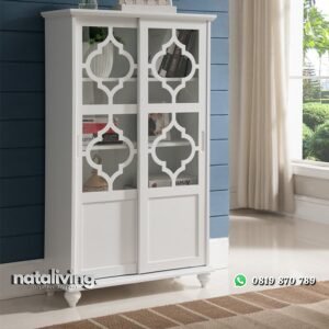 Lemari Buku Pintu Geser Minimalis nataliving furniture