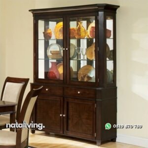 Lemari Dapur Hias Pintu Kaca nataliving furniture