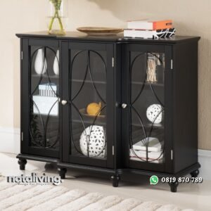 Lemari Dapur Pajangan Jati Minimalis nataliving furniture