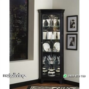 Lemari Hias Sudut Jati Jepara nataliving furniture
