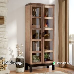 Lemari Pajangan Kayu Jati Minimalis nataliving furniture