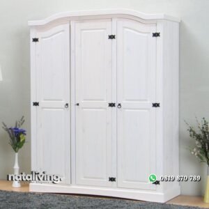 Lemari Pakaian 3 Pintu Cat Duco Minimalis nataliving furniture