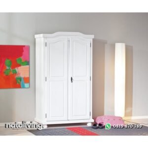 Lemari Pakaian Dua Pintu Warna Putih nataliving furniture