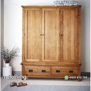 Lemari Pakaian Jati 3 Pintu nataliving furniture
