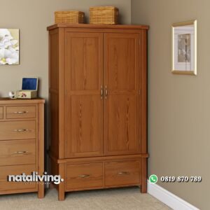Lemari Pakaian Kayu Jati Jepara Minimalis nataliving furniture
