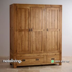 Lemari Pakaian Pintu 3 Jati nataliving furniture