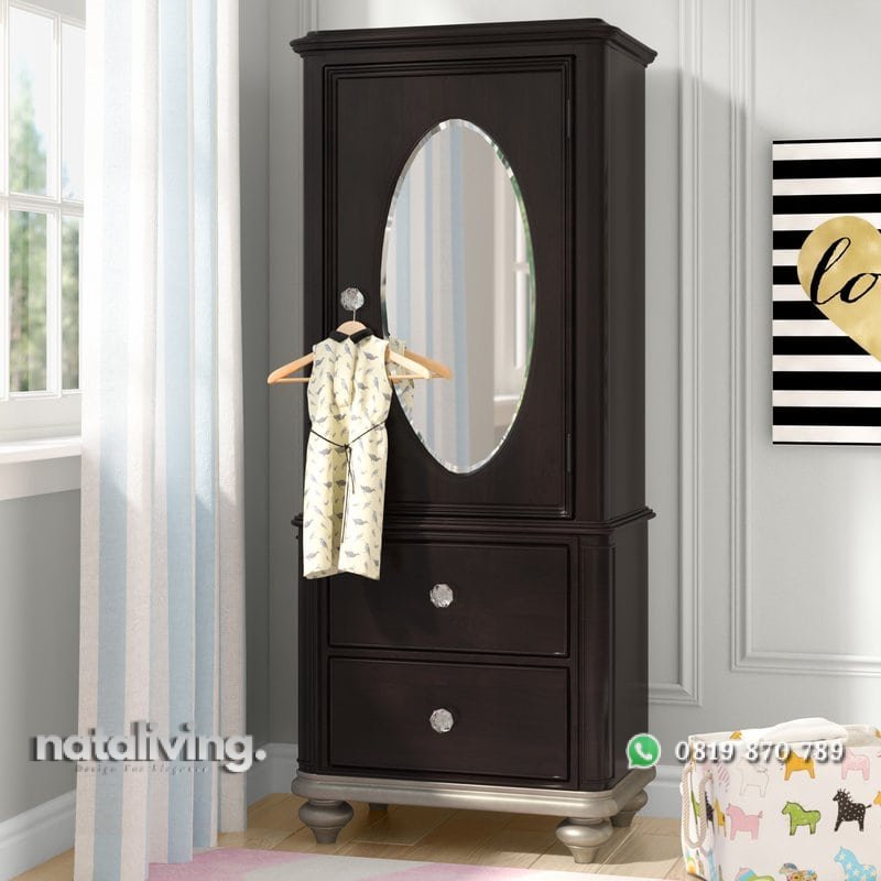 Lemari Pakaian Pintu Satu Kaca Cermin nataliving furniture 1 Lemari Pakaian Pintu Satu Kaca Cermin nataliving furniture 1