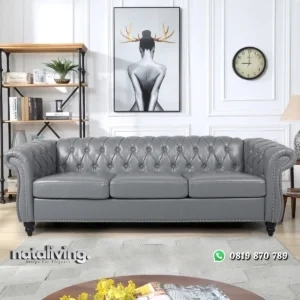 Luliana Sofa Tamu 3 Seater Minimalis Modern Kain Oscar nataliving furniture