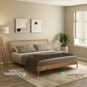 Lupin Tempat Tidur Headboard Jok Kain Desain Minimalis nataliving furniture