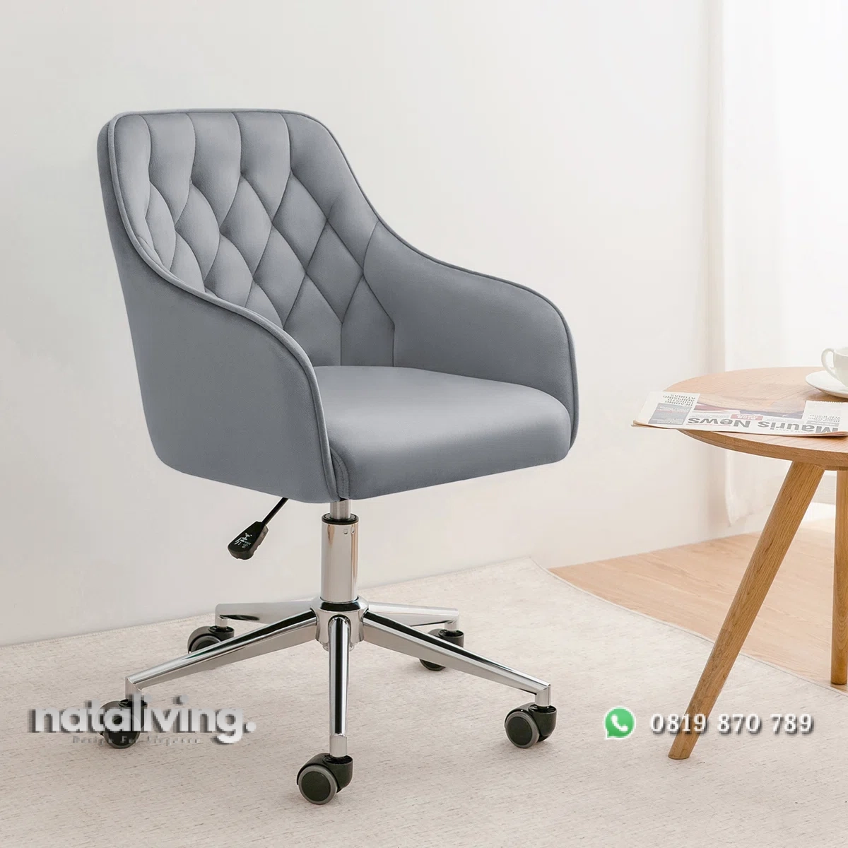 Marcus Kursi Kerja Kantor Desain Minimalis Kain Beludru nataliving furniture 1 Marcus Kursi Kerja Kantor Desain Minimalis Kain Beludru nataliving furniture 1