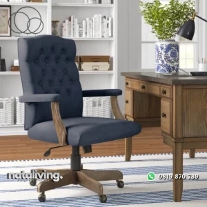 Marie Kursi Kerja Kantor Tanganan Kayu Jati Solid nataliving furniture