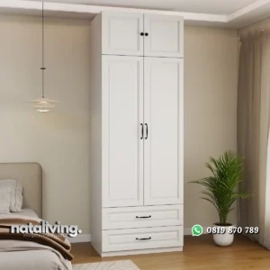 Marriam Lemari Pakaian Minimalis 2 Pintu Cat Duco nataliving furniture