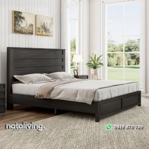 Marrio Tempat Tidur Kayu Jati Solid Minimalis Jepara nataliving furniture