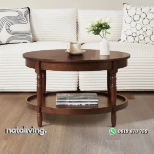 Mayall Meja Tamu Klasik Modern Minimalis Kayu Jati nataliving furniture