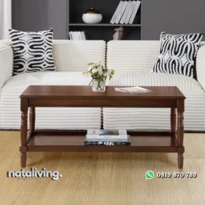 Mayallie Meja Tamu Klasik Kayu Jati Minimalis nataliving furniture