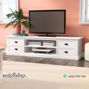 Meja Bufet TV Cat Duco Putih nataliving furniture