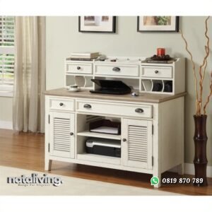Meja Kantor Kayu Berlaci nataliving furniture