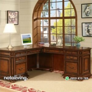 Meja Kantor Sudut Jati nataliving furniture