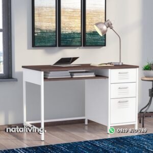 Meja Kerja Cat Duco Top Jati Jepara nataliving furniture