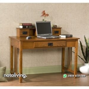 Meja Kerja Jati Minimalis Modern nataliving furniture